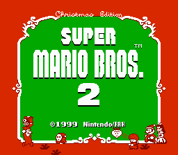 Super Mario Bros 2 - Christmas Edition Title Screen